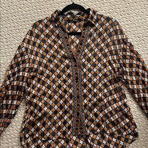 Zara Geometric Blouse